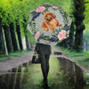 Dachshund Dog Floral Art Print Umbrellas