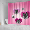 Norwegian Elkhound Print Shower Curtain