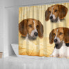 Cute American Foxhound Print Shower Curtains