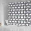 Samoyed Dog Pattern Print Shower Curtains