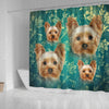 Yorkshire Terrier Print Shower Curtains