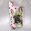 French Bulldog with paws Print Hooded Blanket