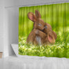 Cute Easter Bunny Print Shower Curtains