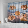 Djungarian Hamster Print Shower Curtains