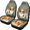 Cute Papillon Dog Print Car Seat Covers