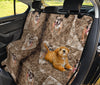 Bulldog in Heart Print Pet Seat Covers