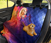 Golden Retriever In Space Print Pet Seat Covers