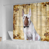 Bull Terrier Print Shower Curtains