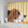 Cute Beagle Print Shower Curtains