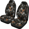 Bluetick Coonhound Dog In Lots Print Car Seat Covers