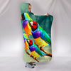 Gouldian Finch Bird Art Print Hooded Blanket