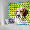 Lovely Beagle Dog Art Print Shower Curtains