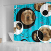 Basset Fauve de Bretagne Dog Print Shower Curtain