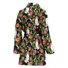 Beagle Dog Floral Print Women's Bath Robe