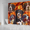 Bernese Mountain Dog Print Shower Curtain