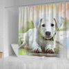 Labrador Puppy Art Print Shower Curtains