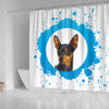 Miniature Pinscher Dog Print Shower Curtain
