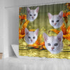 Lovely Burmilla Cat Print Shower Curtains