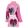Norwegian Elkhound dog Print Women's Bath Robe
