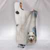 Samoyed Dog Print Hooded Blanket