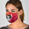 Japanese Bobtail On Heart Print Face Mask