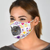 British Shorthair Cat Floral Print Face Mask