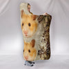 Lovely Golden Hamster Print Hooded Blanket