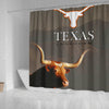 Texas Longhorn Cattle (Cow) Print Shower Curtain