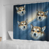 Norwegian Lundehund Print Shower Curtains