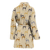 Greyhound Dog Pattern Print Women's Bath Robe