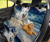 White Shepherd Print Pet Seat Covers