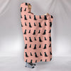 Labrador Dog Pink Pattern Print Hooded Blanket