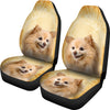 Cute Pomeranian Dog Print Car Seat Covers