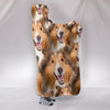 Laughing Shetland Sheepdog Print Hooded Blanket