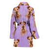 Irish Terrier Dog Patterns Print Women's Bath Robe