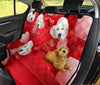 Great Pyrenees On Red Print Pet Seat Covers