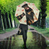 Rottweiler With Heart Print Umbrellas