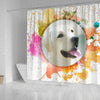 Colorful Labrador Retriever Dog Print Shower Curtain