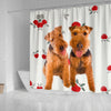 Welsh Terrier Dog Print Shower Curtain