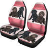 Cute Barbet Dog Print Car Seat Covers
