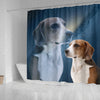 English Foxhound Print Shower Curtains