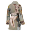 Greyhound Dog Print Women's Bath Robe