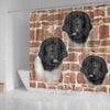 Newfoundland Dog Print Shower Curtains