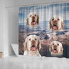 Clumber Spaniel Print Shower Curtains