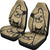 Cute BullDog Print Car Seat Covers