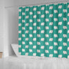 Pomeranian Dog Pattern Print Shower Curtains