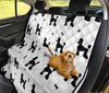 Poodle Black White Patterns Print Pet Seat Covers