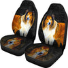 Rough Collie Dog Print Car Seat Covers
