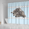 Irish Wolfhound Dog Print Shower Curtain