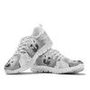 Pomeranian On Black and White Print Running Shoes